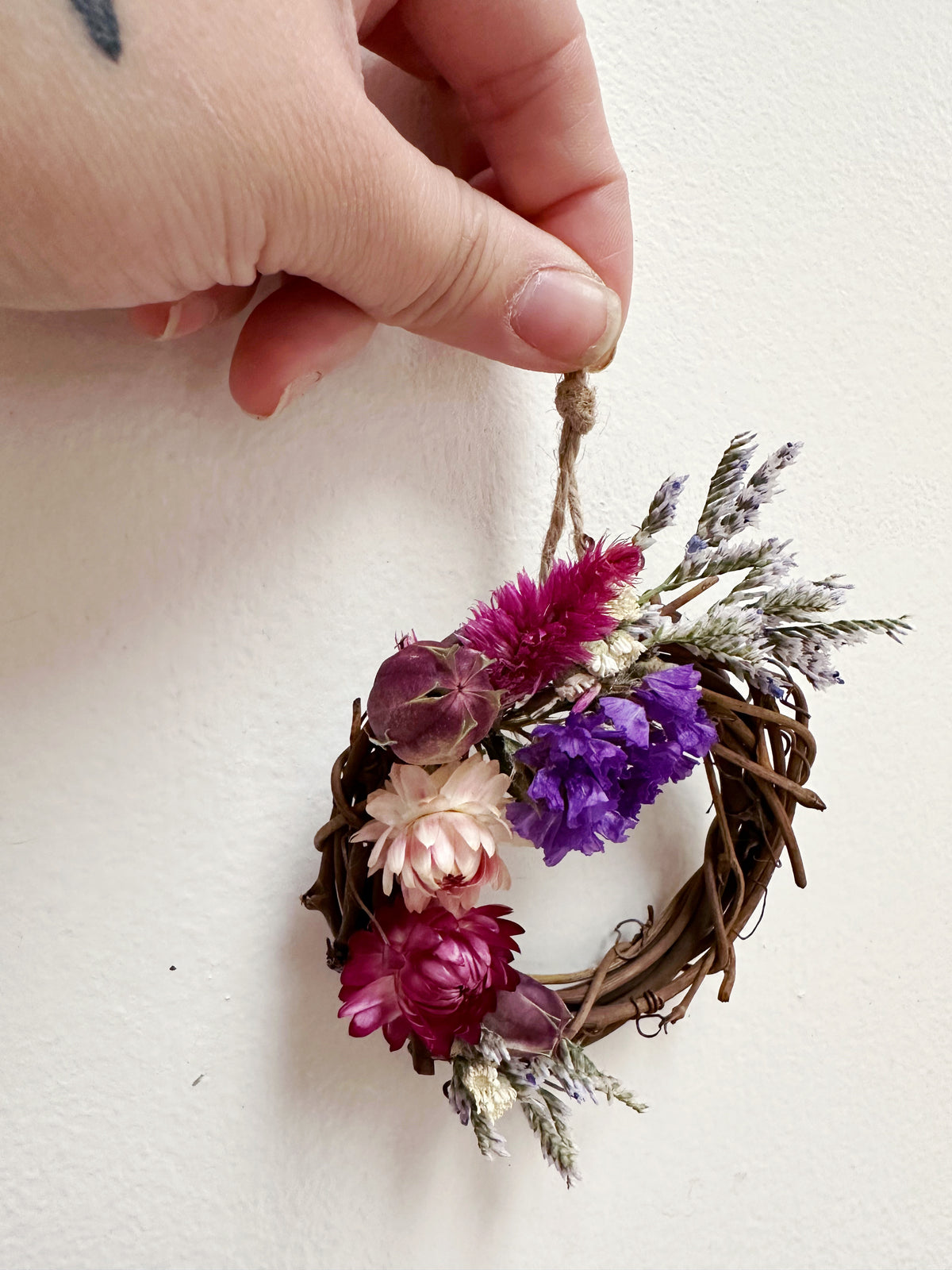 Mini Dried Flower wreath