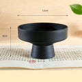 Black Kokedama Dish with Pedestal