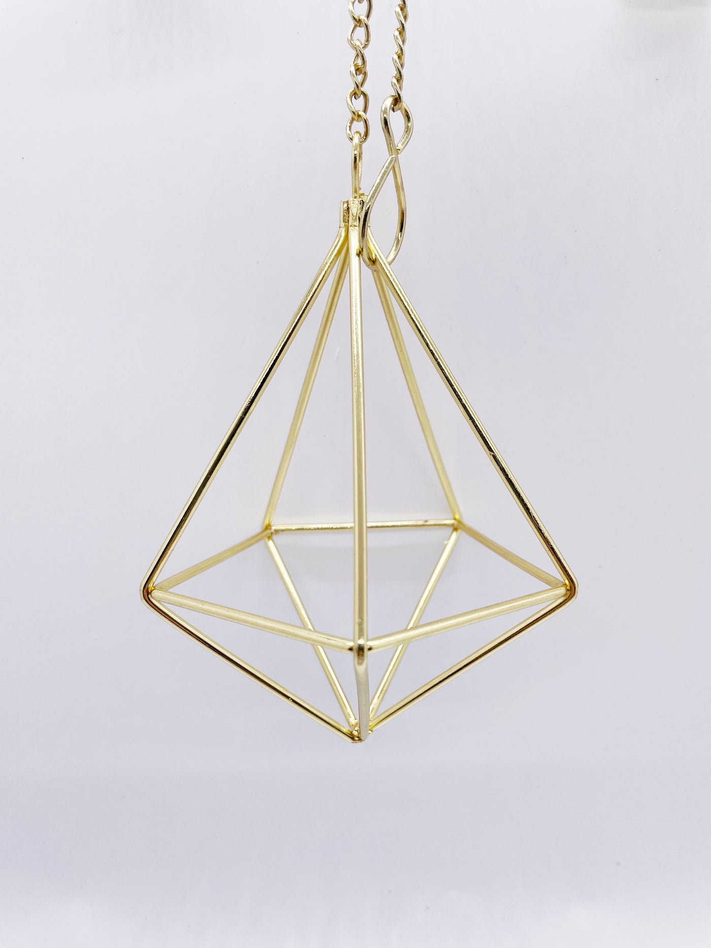 gold plant wall hanger Gold geometric air plant hanger